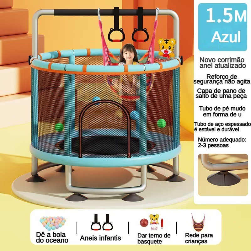 Cama Elastica Jump Criança Pendurar 1,5m 150kg Varias Cores Presente ...