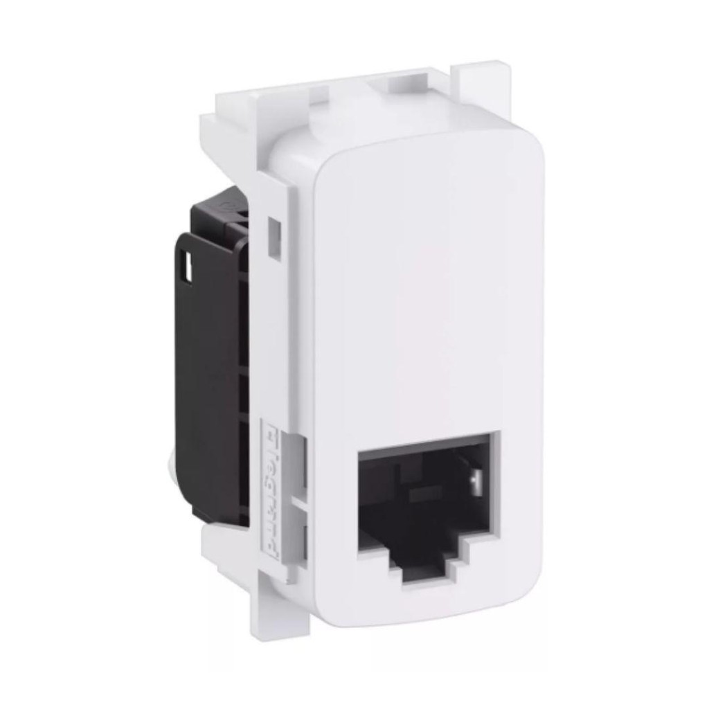 Tomada RJ45 CAT5E Branco 1 Módulo Para Internet Zeffia Legrand | Shopee ...