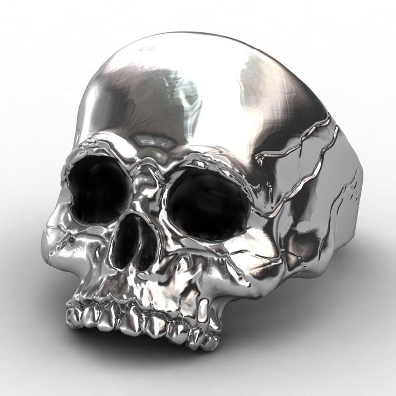 Moda Big Punk Biker Caveira Anel Para Homem Único Homens Cool Jewelry Vintage.
