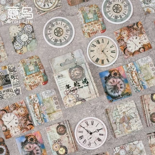 Etori Life 46 Pçs Estilo Vintage Relógio Adesivo DIY Decorativo Papelaria Álbum Diário Copo notebook Brinquedo Do Telefo