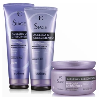kit Siàge Acelera o Crescimento Shampoo Condicionador e Máscara