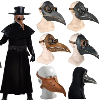 Plague Médico Máscara De Couro Em Bico Máscara Máscara De Halloween Steampunk Pu Aves Cosplay Adereços Acessórios