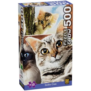 Puzzle Quebra Cabeça Selfie Cats Gatos C/ 500 Peças 04397 Grow