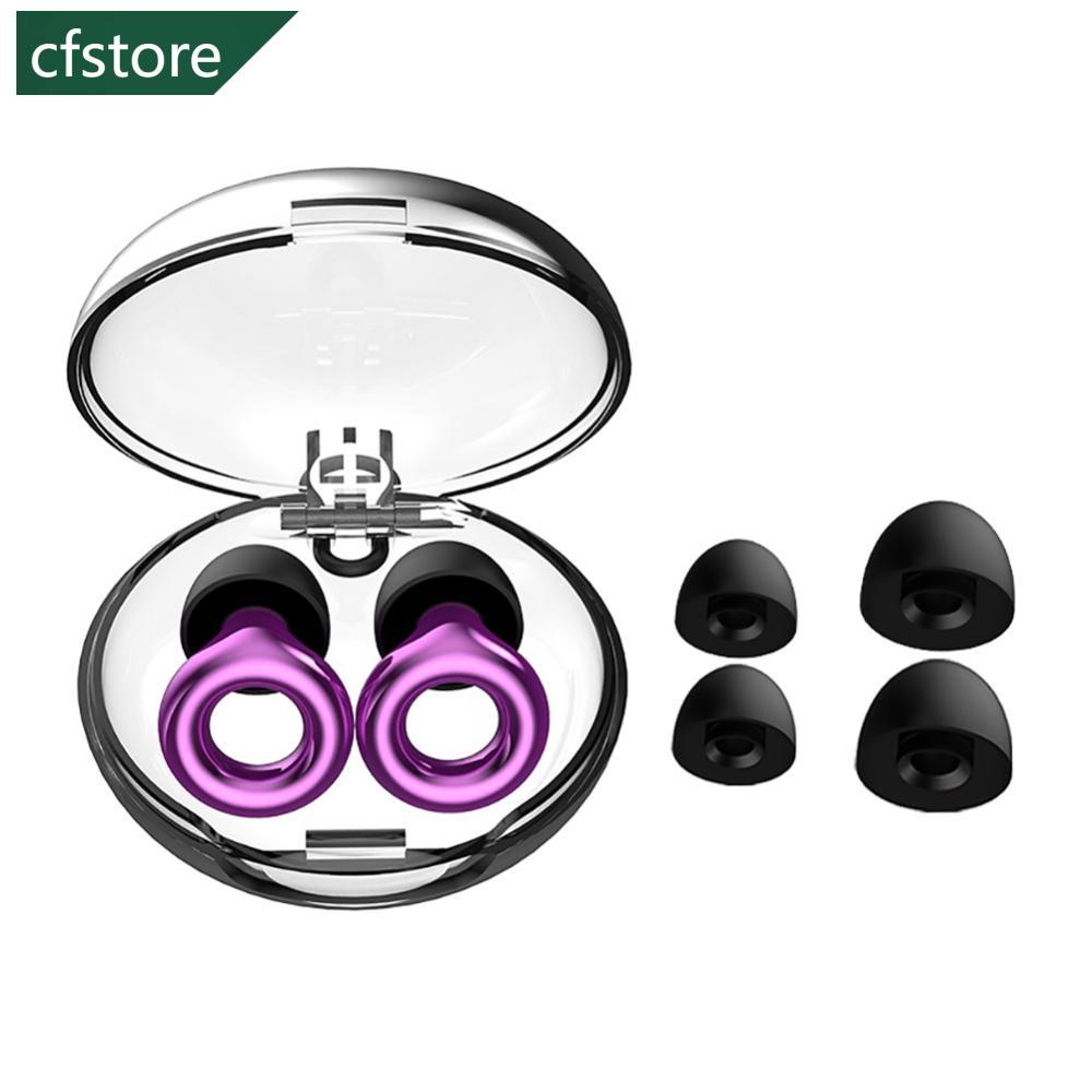 CFSTORE Tampões Auriculares Portáteis De Silicone Macio Anti-Ruído Laváveis Com Redução De Reutilizáveis Para Dormir A5W3