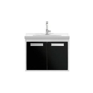 Gabinete de banheiro Cerocha com lavatório 51cm branco e preto Rigel