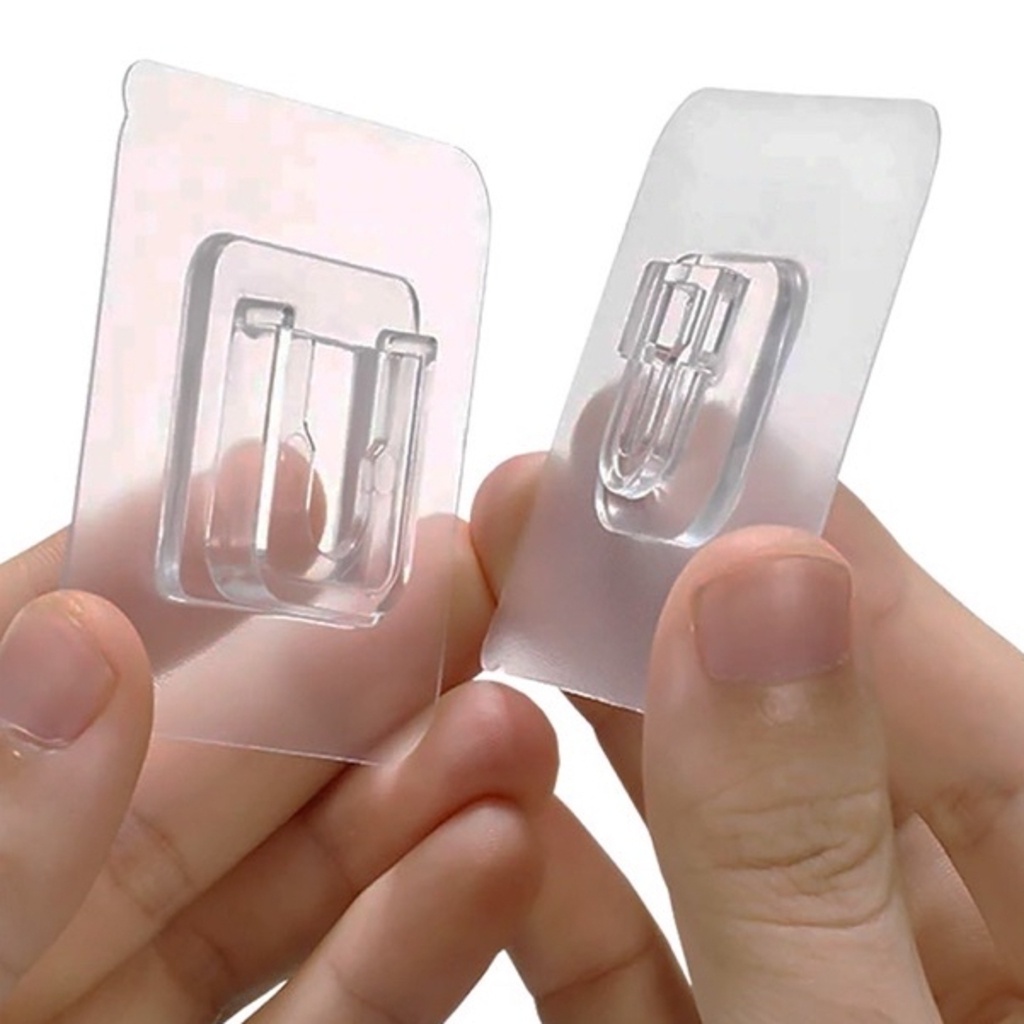 5 KIT Pares de Ganchos Dupla Face Multiuso para Armazenamento em Parede/Suporte para Quadros, Modens, Controle Remoto/Adesivo Forte