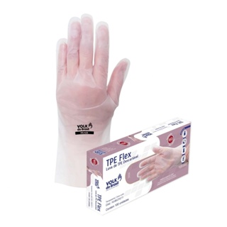 Luva Volk Tpe Flex Transparente P C/100 Unidades
