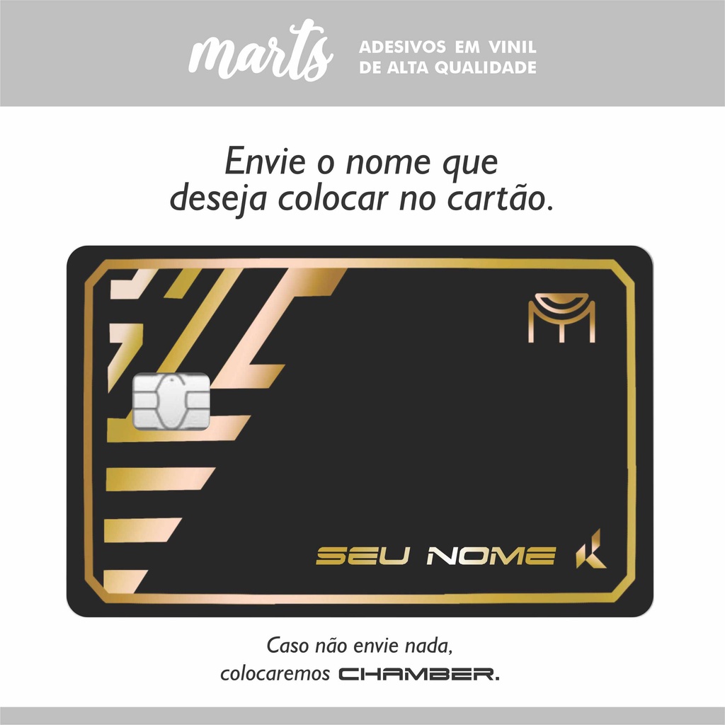 Adesivo Película Chamber Valorant Personalizado Cartão de Crédito