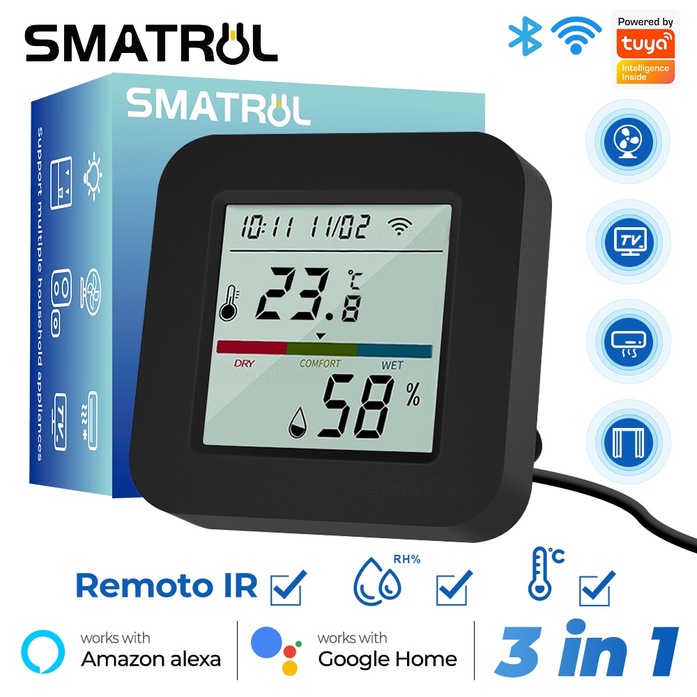 S09A Tuya WiFi 3 In 1 Infrared Digital Hygrometer Indoor