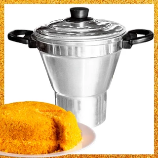 Cuscuzeiro tradicional aluminio polido Tamanho variados
