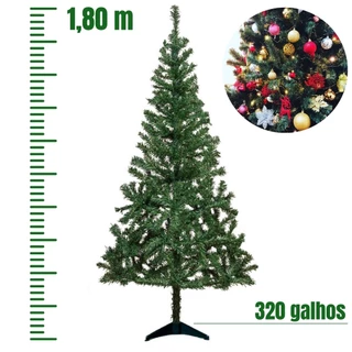 Árvore Natal Verde 180cm 320 Galhos Pinheirinho Premium Decoração Natalina Pinheiro