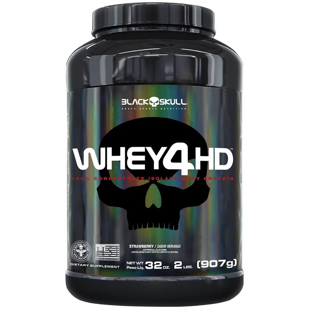 Whey 4HD 907g pote – BLACK SKULL