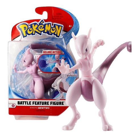 Figura Pokémon Mewtwo Deluxe Com Luzes De Led De 35 Cm