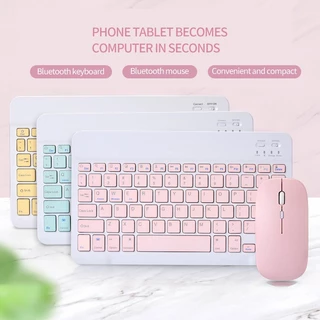 Teclado Bluetooth Sem Fio Mini 10 Polegadas Ultra Fino Recarregável Para Computador/Telefone/Tablet/Notebook