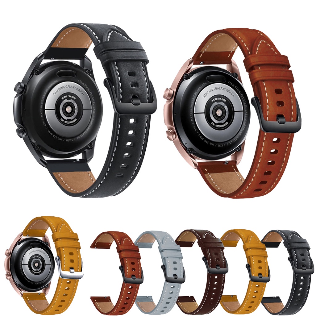 Bracelete De Couro De 20mm Para Relógio Samsung Galaxy 6/5/5Pro Esportes À Prova D'água Faixa De Reposição Moda Pulseira De Smartwatch Inteligente Amazfit GTS4 Mini