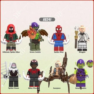 Universo Paralelo Ultimate Spiderman Assembled Building Block Minifigure Vingadores Modelo Boneca