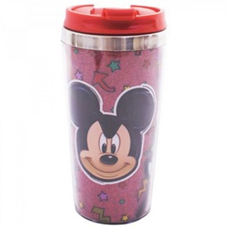 Copo Térmico Vermelho Com Tampa Mickey Sorrisão: Disney