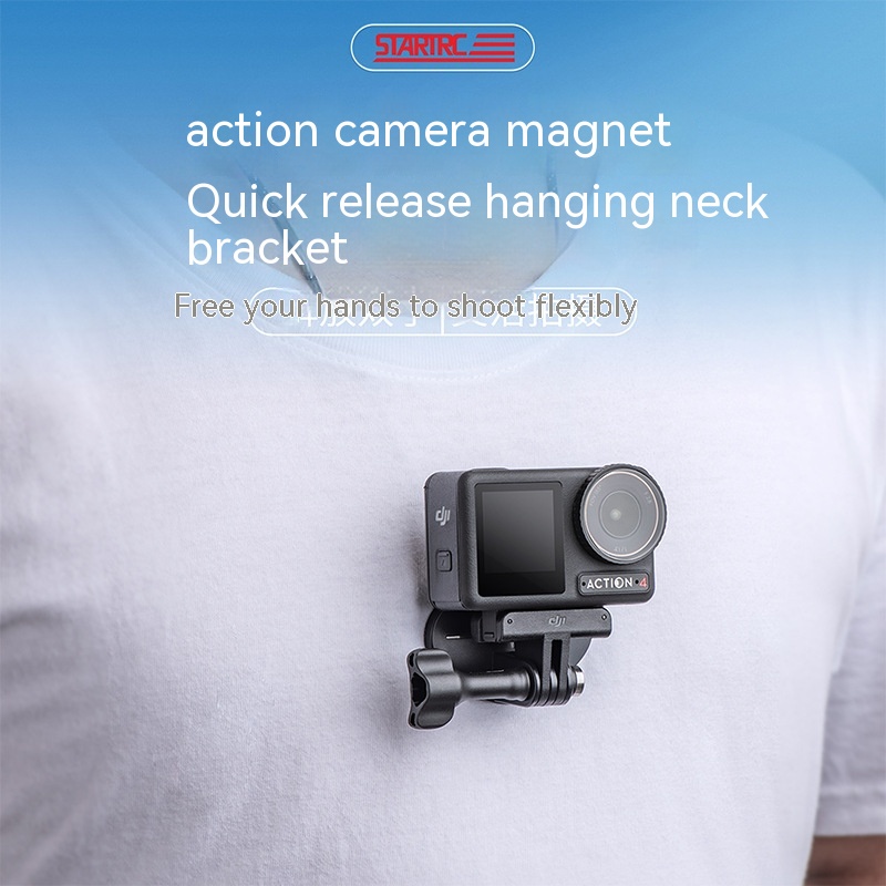 UURIG BH-14 Magnetic POV Neck Selfie Holder for GoPro, Action Camera Mount  Quick Release, Hands-Free for GoPro Hero11 10 9 8 7 Black DJI Action 3