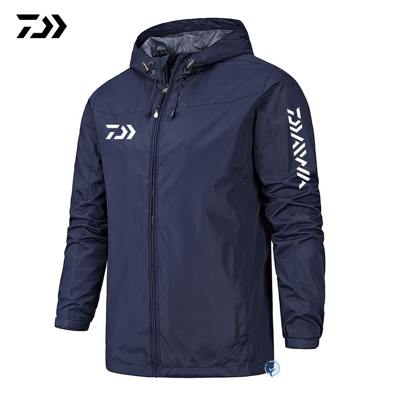 Nova Daiwa Fishing Jacket Spring Autumn Thin Hooded Solid Black