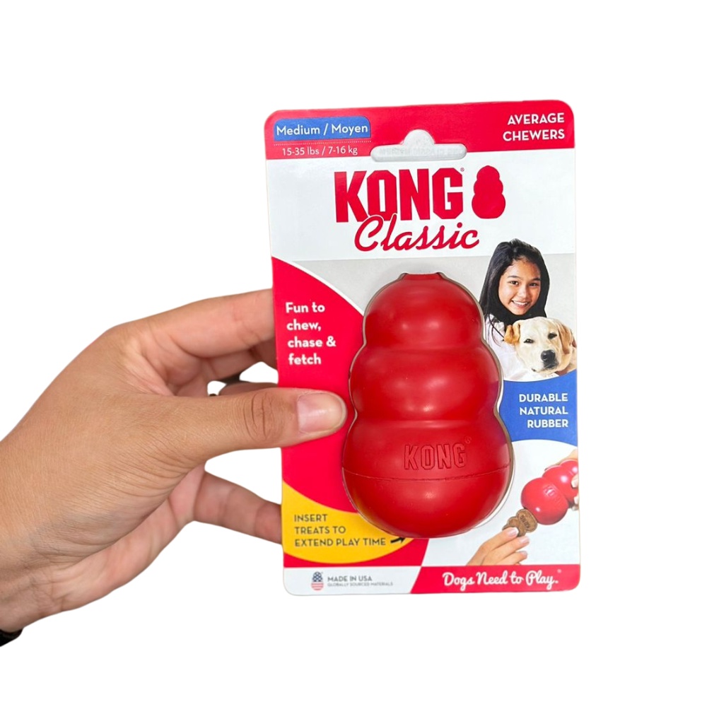Brinquedo Cães Kong Classic Médio Toy - Made In Usa Vermelho Original + SUPER BRINDE