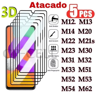 Kit Película 3D de Vidro Atacado com 5 peça Samsung M12 M13 M14 M23 M21s M22 M30 M31 M32 M33 M51 M52 M53 M54 M62
