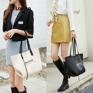 Lovito Bolsa Casual Com Letras Coloridas Para Mulheres LFA11300