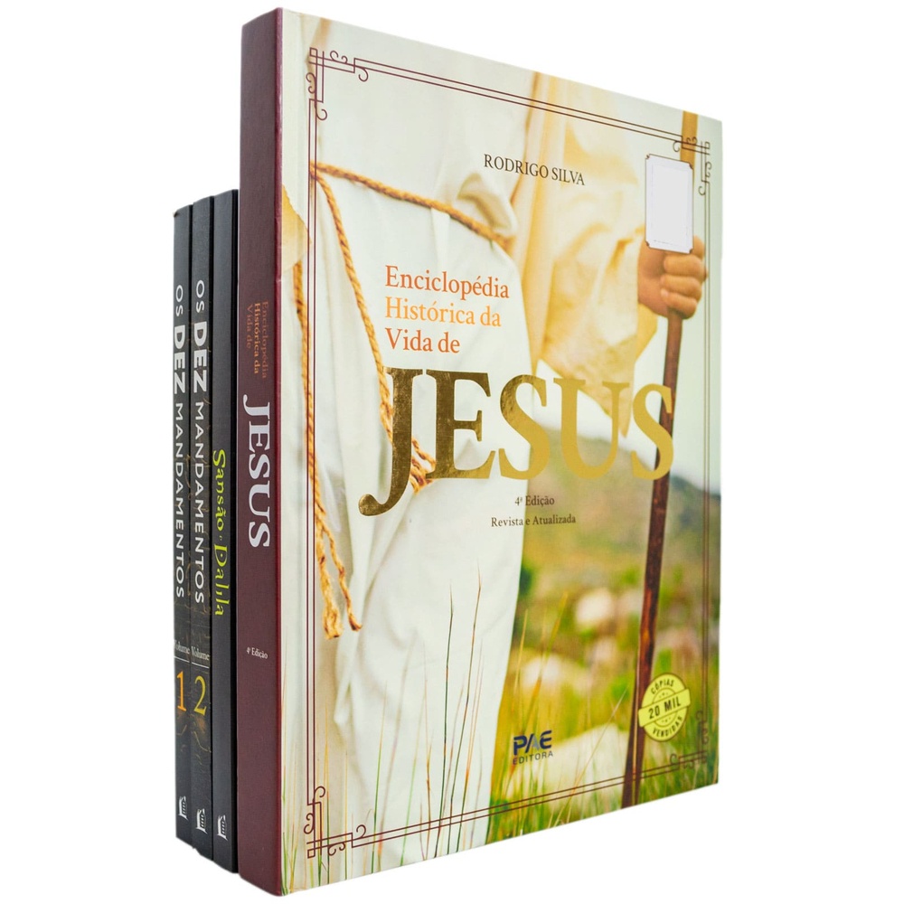 Enciclopédia Da Vida De Jesus de Rodrigo Silva + 3 livros | Shopee Brasil