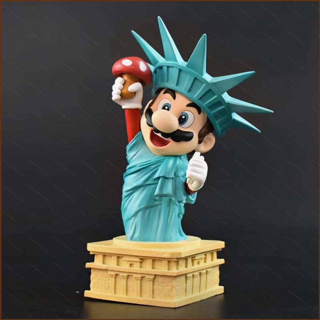 A Estátua Do Super Mario Cosplay Da Liberdade Ação Figura Modelo De Bonecos  Brinquedos Para Crianças Coleções De Presentes Decoração De Casa | Shopee  Brasil