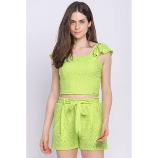 Blusa Feminina Lese Collection Decote Canoa Polo Wear Verde Claro