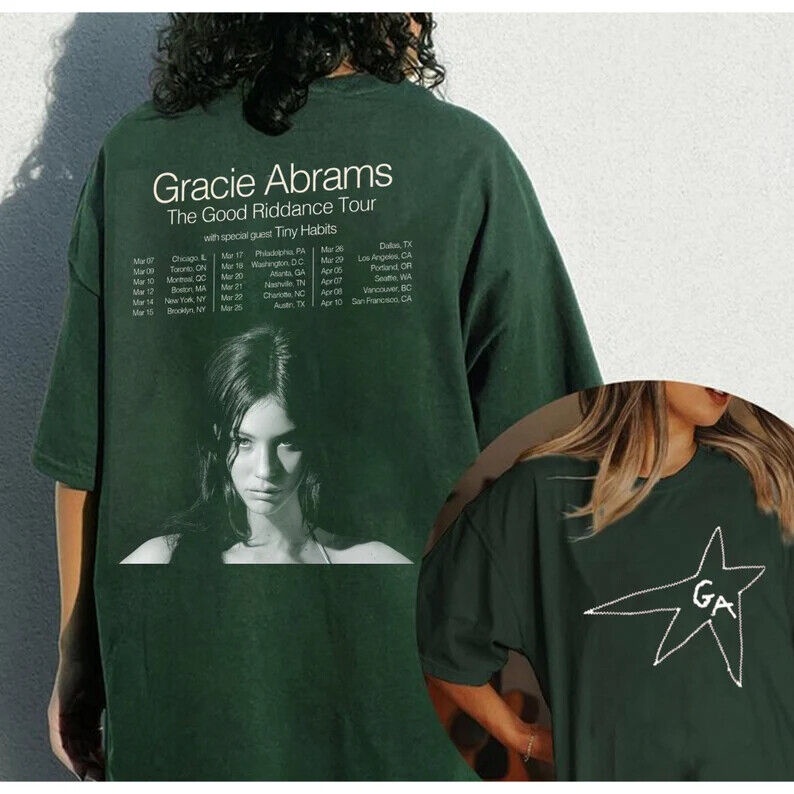 2024 Camisa De Presente Gracie Abrams Shirt , The Good Riddance Tour xs-3xl Merch