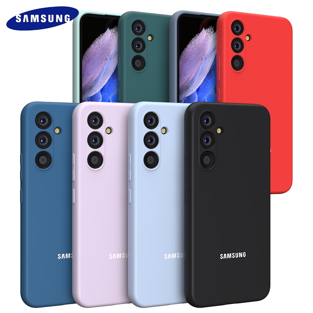 Caixa Para Samsung Galaxy S23FE A15 A05 A05S A25s A55 A35 Capa Traseira Em Silicone Sedoso Soft-Touch S 23FE 5G Coque Protetor À Prova De Choque