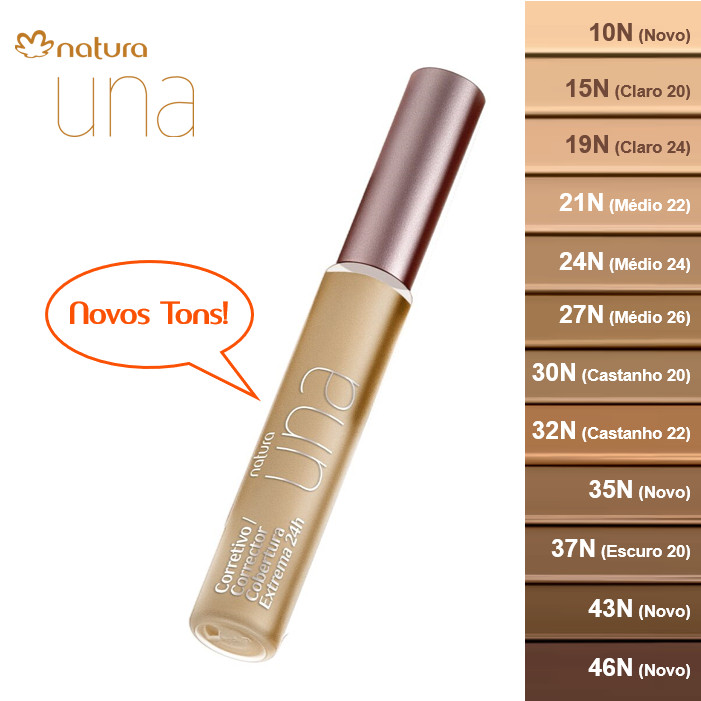 Corretivo Cobertura Extrema 24h Una 21N 8 ml | Shopee Brasil