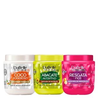 Kit 3 Máscaras Cronograma Capilar DaBelle Hair em Oferta na Shopee