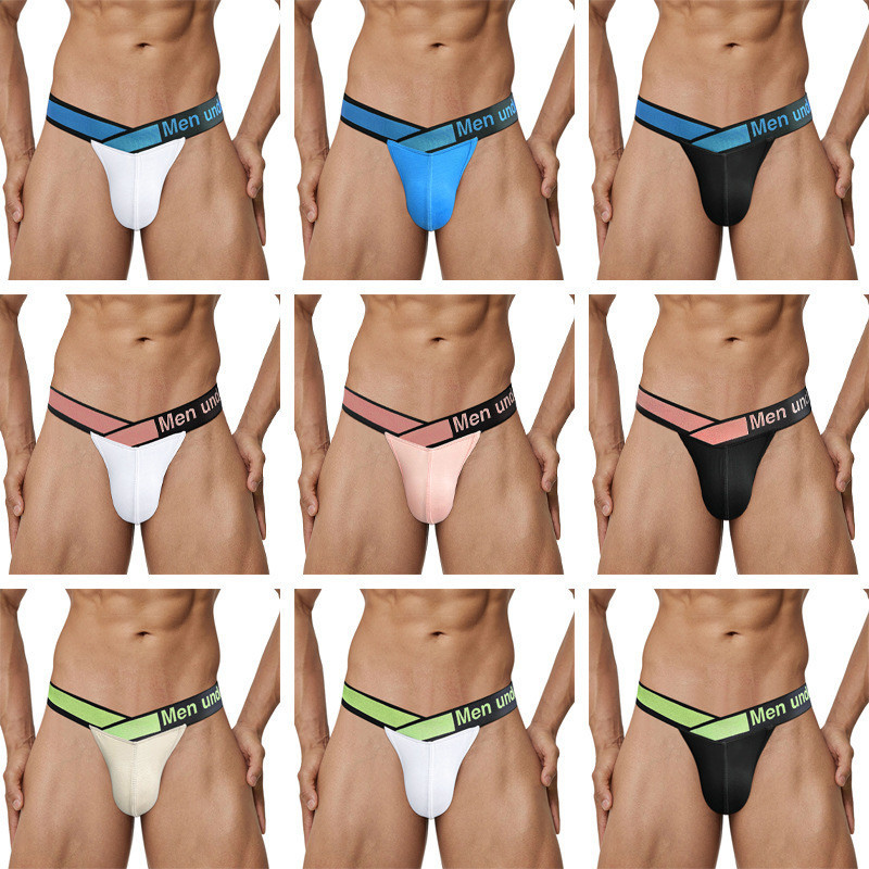 V Roupa Íntima Masculina De Cintura Baixa Modal Calcinha Macia Homem Garfo Alto Cueca Hip Raise Show Big U Pouch Triangle Lingerie MP252