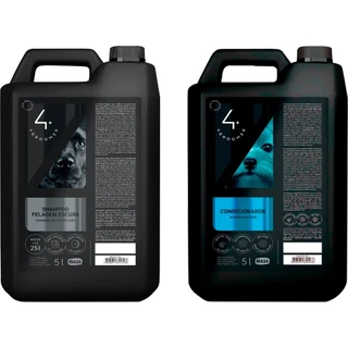 Shampoo Pelagem Escura 5 L + Condicionador Uso Profissional 5 L - Ibasa