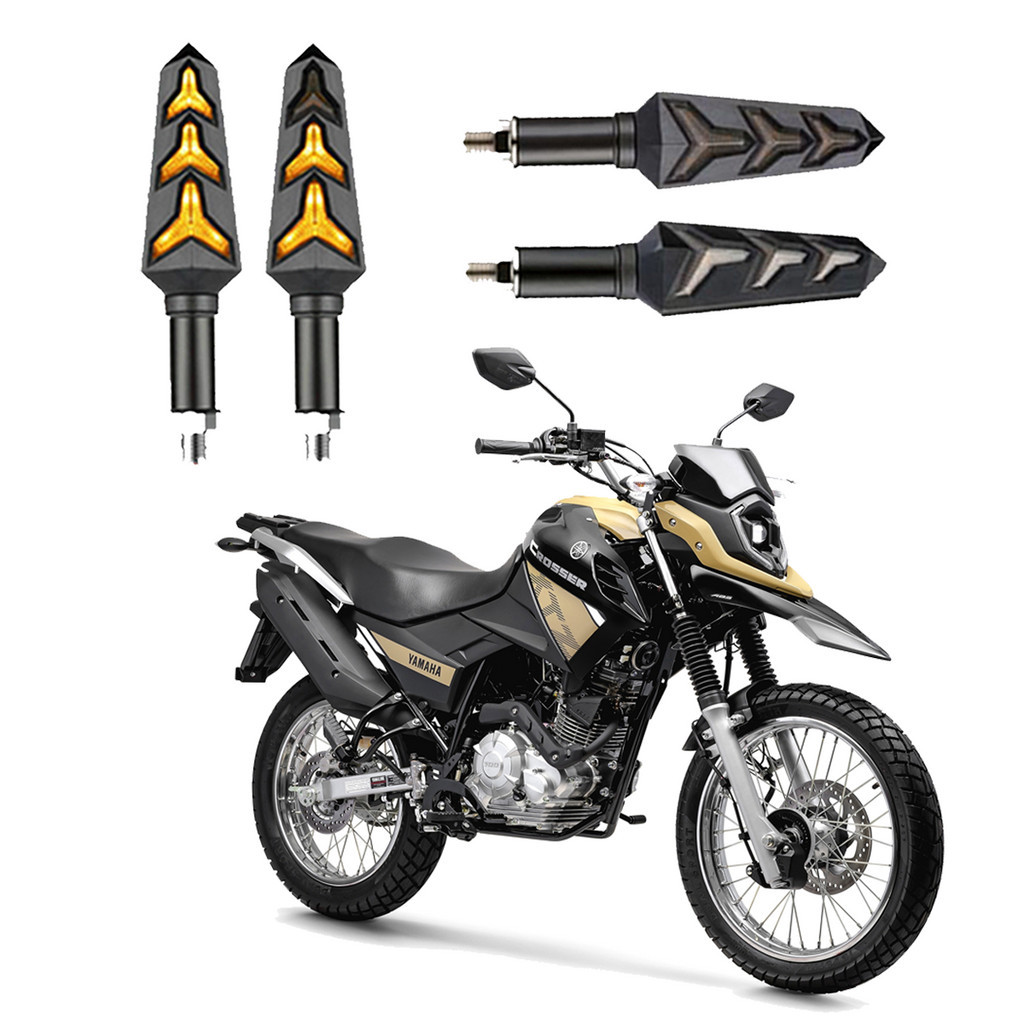 Kit 4 Seta Sequencial Pisca de Led Universal Estrela Moto XTZ 150 ...