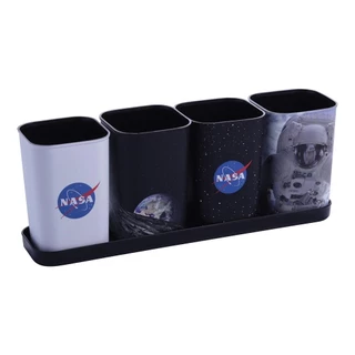 Porta Caneta Lápis com Bandeja Nasa Plasútil