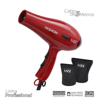 Secador Fashion Vermelho 127V (2150 watts) / 220V (2200 watts) - Lizz Professional