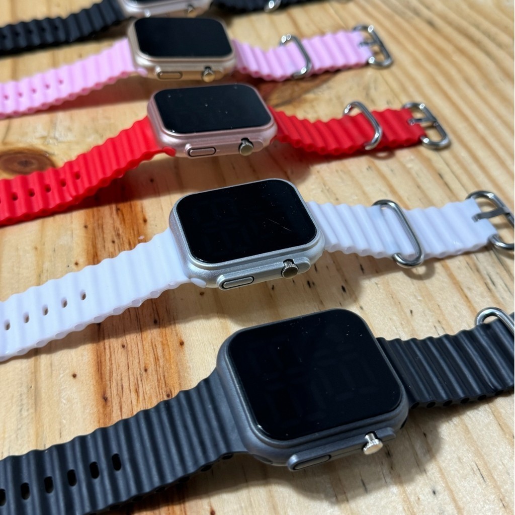 Relógio Digital Masculino Feminino Led Quadrado Tipo Smartwatch Juvenil