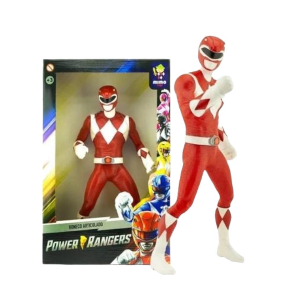 Boneco Power Rangers Gigante 40 cm Red Ranger Vermelho - Ref 0851 ...