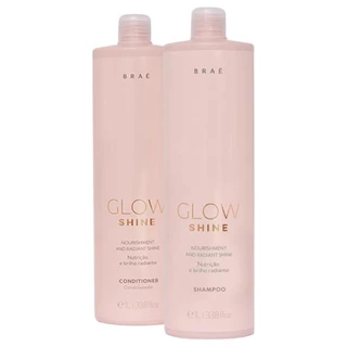 Kit Braé Glow Shine Shampoo 1L, Condicionador 1L (2 produtos)