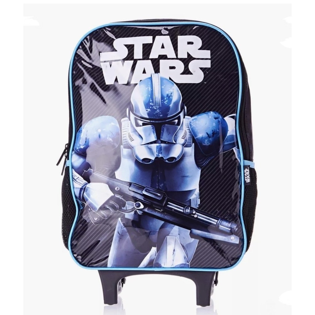 Mochila Infantil Star Wars de Rodinhas Azul Luxcel | Shopee Brasil