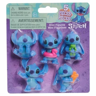 5 Mini Bonecos de 4cm do Stitch Colecionáveis - Disney