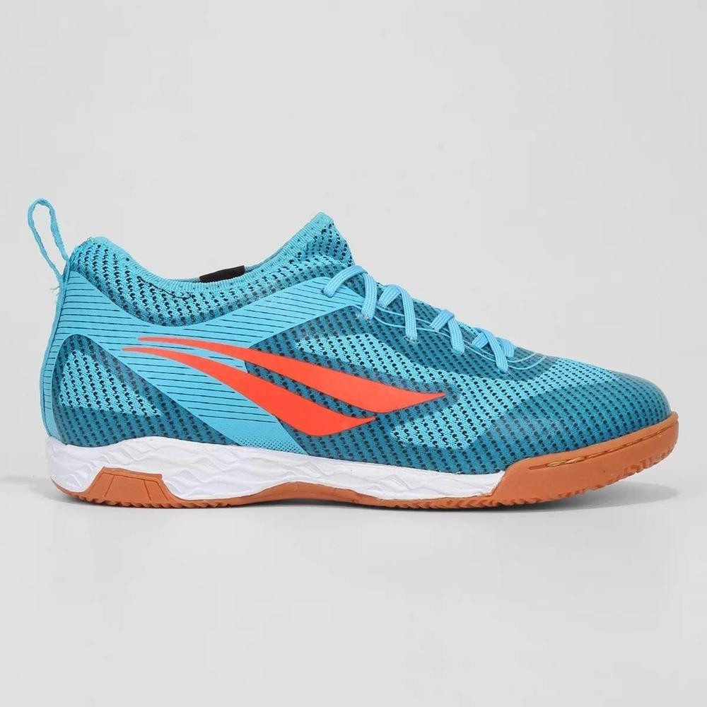 Chuteira Futsal Penalty Max 500 Ecokint XXI Azul Turquesa e