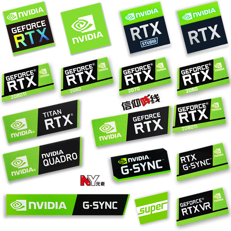 Adesivo ou adesivo de Metal Original RTX 2080TI 2070 2060 TITAN Adesivo ...