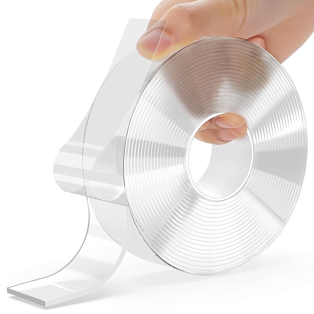 Fita Dupla Face Extra Forte Transparente NanoGel Silicone Mágica Adesiva Cola na Parede Móvel Porta 10M