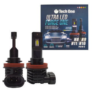 Par Lâmpadas Ultra Led H8 H9 H11 H16 8000k Force One 4100 Lumens
