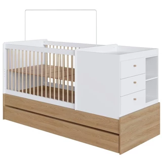 Berço Cama Multifuncional Com Auxiliar BB023 Comm