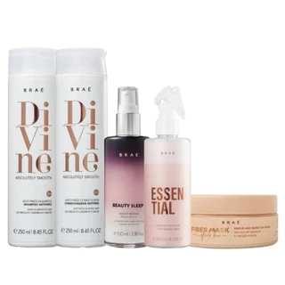Kit Braé Divine Fiber Essential Repair Beauty Sleep (5 Produtos)