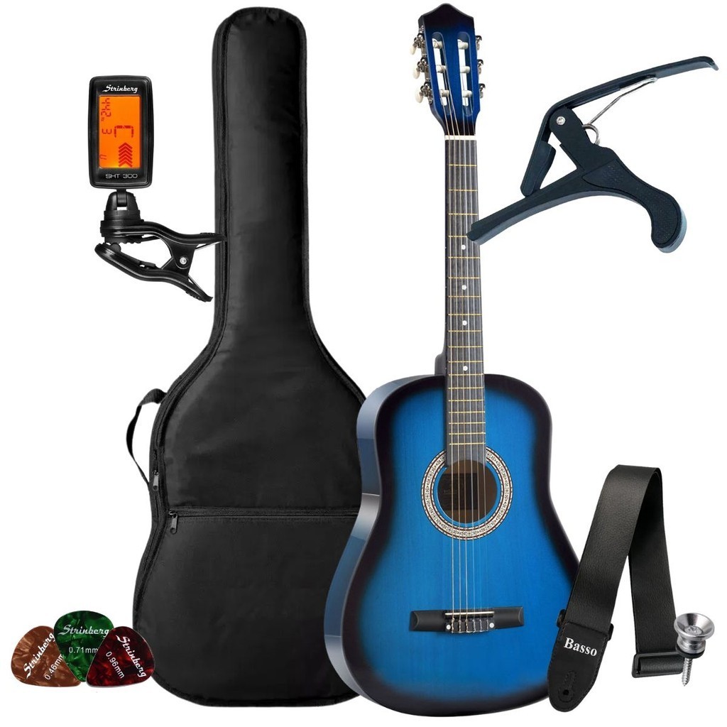 Kit Violão Acústico Estudante Bravo An100 Nylon Clássico + Acessórios